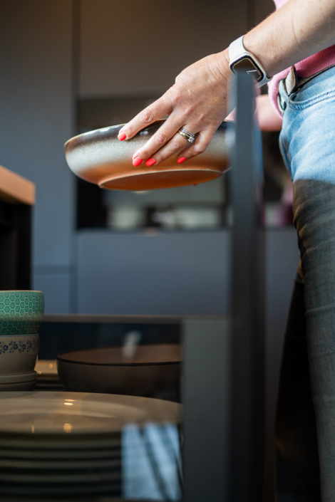 Strakke zwarte keuken